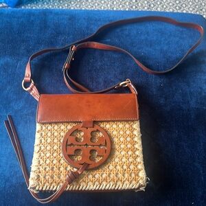 Tory Burch Miller Rattan Crossbody Purse
